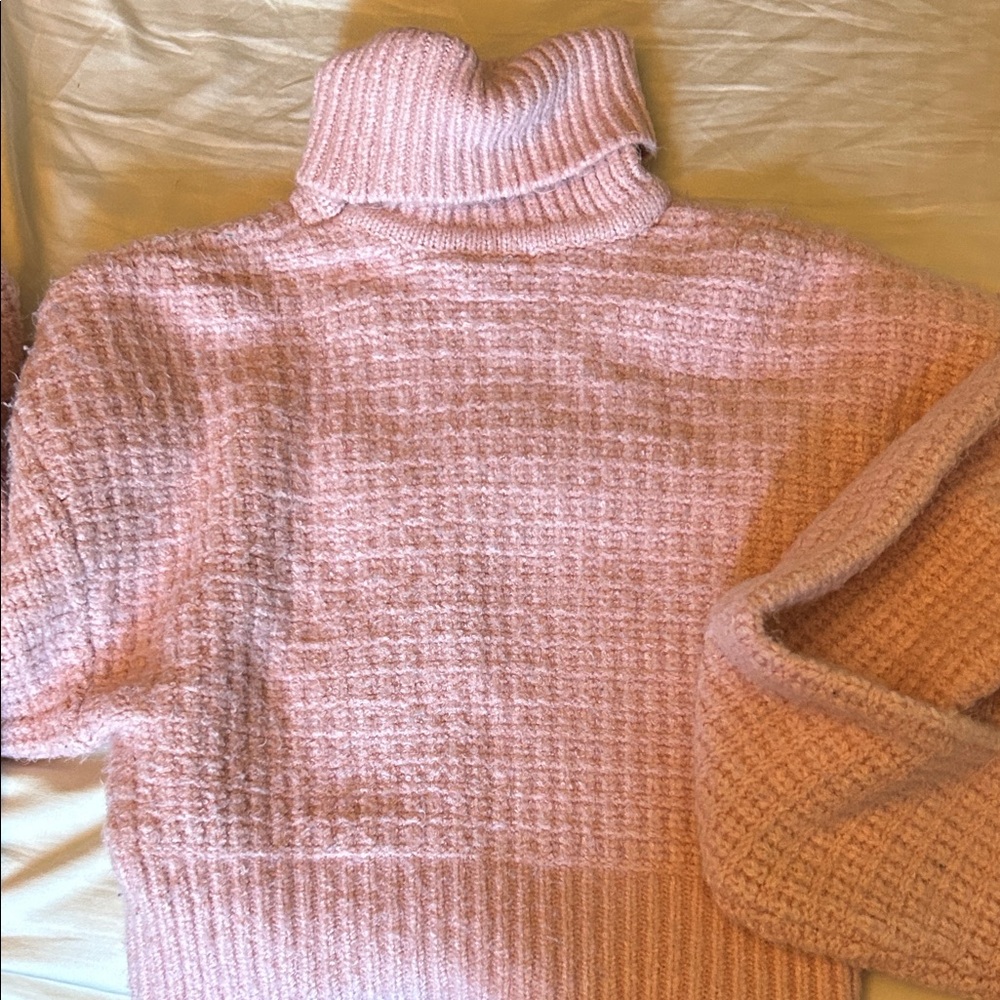For love and lemons pink cropped sweater